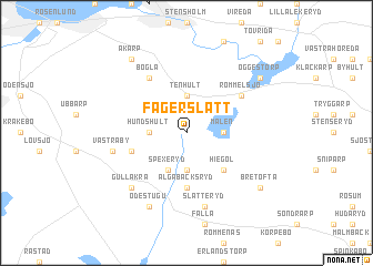 map of Fagerslätt