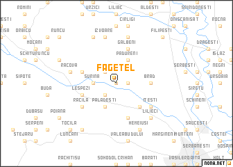 map of Făgeţel