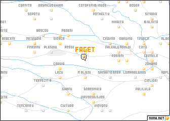map of Făget