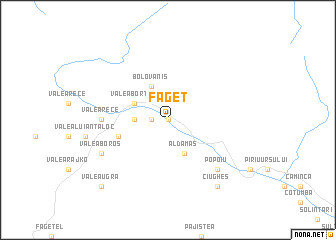 map of Făget