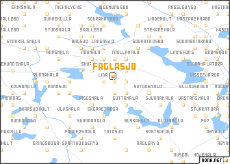 map of Fåglasjö