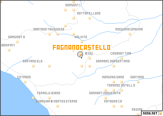 map of Fagnano Castello