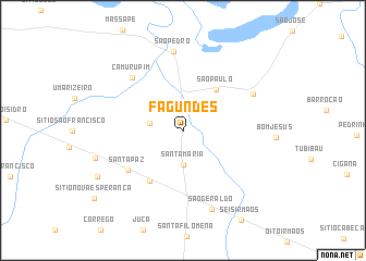 map of Fagundes