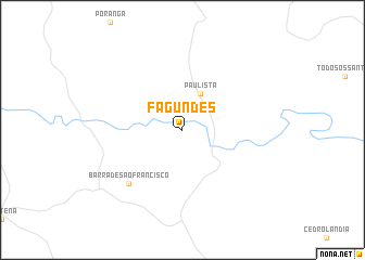 map of Fagundes