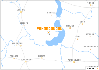 map of Fahandougou