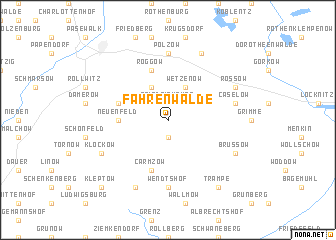 map of Fahrenwalde