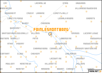 map of Fain-lès-Montbard