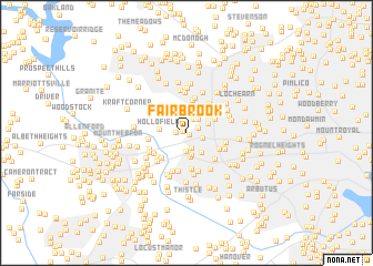 map of Fair Brook