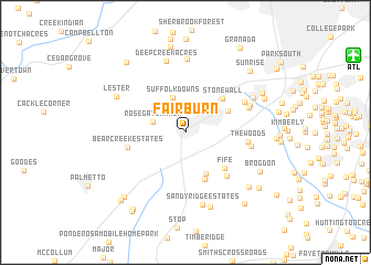 map of Fairburn