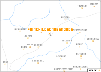 map of Fairchilds Crossroads