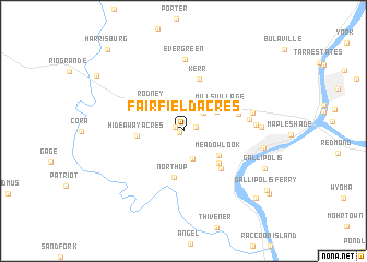 map of Fairfield Acres