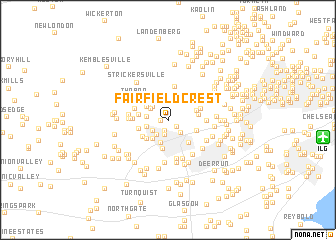 map of Fairfield Crest