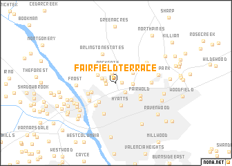 map of Fairfield Terrace