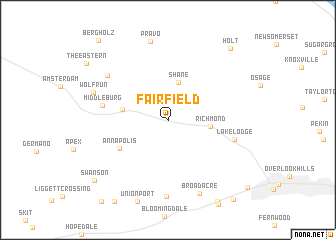 map of Fairfield