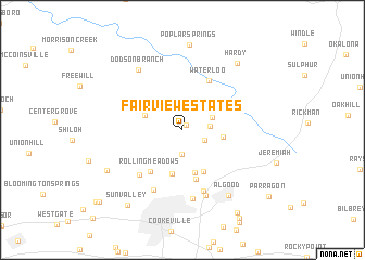 map of Fairview Estates