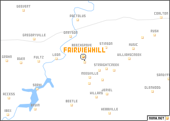 map of Fairview Hill