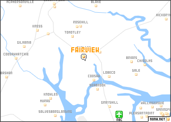 map of Fairview