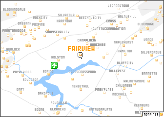 map of Fairview