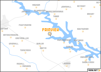 map of Fairview