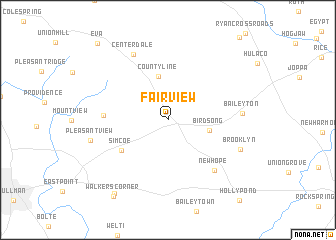 map of Fairview