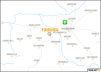 map of Fairview