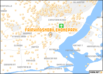 map of Fairwinds Mobile Home Park