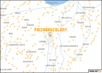 map of Faīzābād Colony