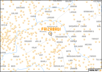 map of Faizābādi