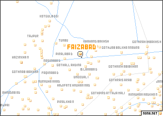 map of Faizābād