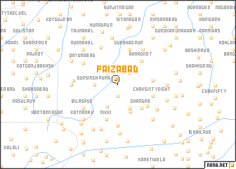 map of Faizābād