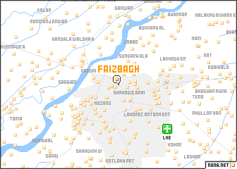 map of Faiz Bāgh