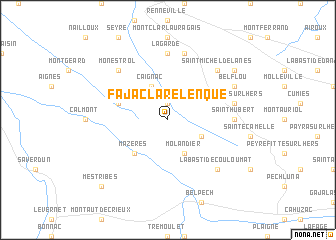 map of Fajac-la-Relenque