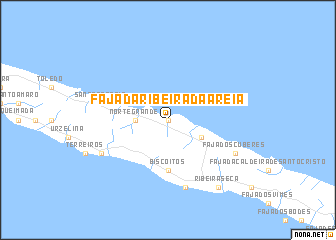 map of Fajã da Ribeira da Areia