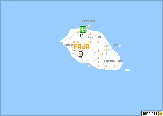 map of Fajã