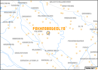 map of Fakhrābād-e ‘Olya
