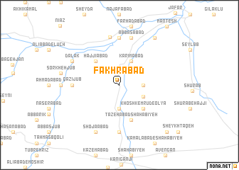 map of Fakhrābād