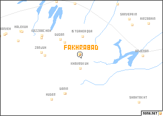 map of Fakhrābād
