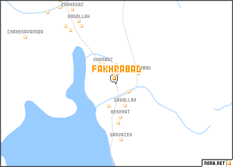 map of Fakhrābād