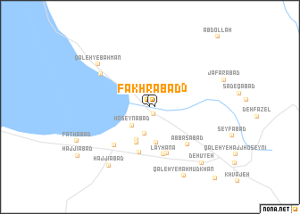 map of Fakhrābād