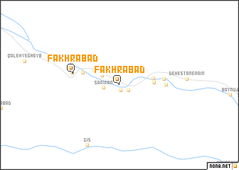 map of Fakhrābād