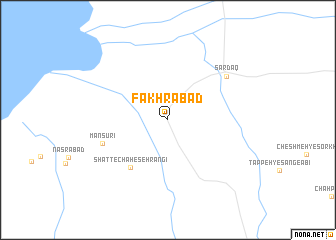 map of Fakhrābād