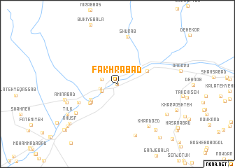 map of Fakhrābād