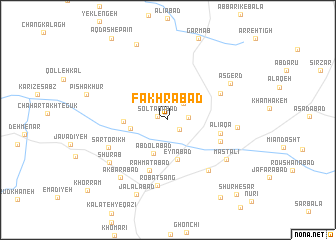 map of Fakhrābād