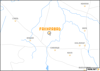 map of Fakhrābād