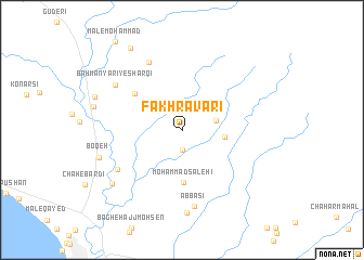 map of Fakhr Āvarī