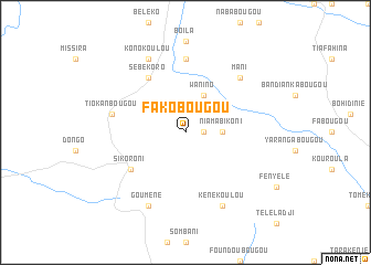 map of Fakobougou