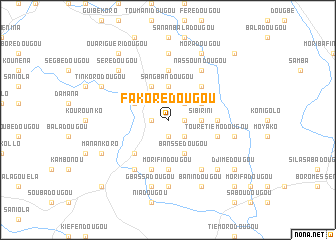 map of Fakorédougou