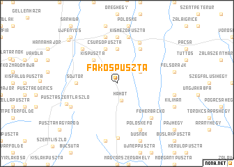 map of Fakospuszta