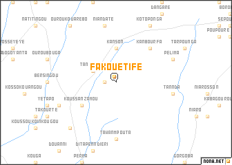 map of Fakouètifé