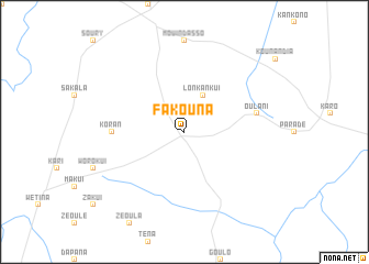 map of Fakouna